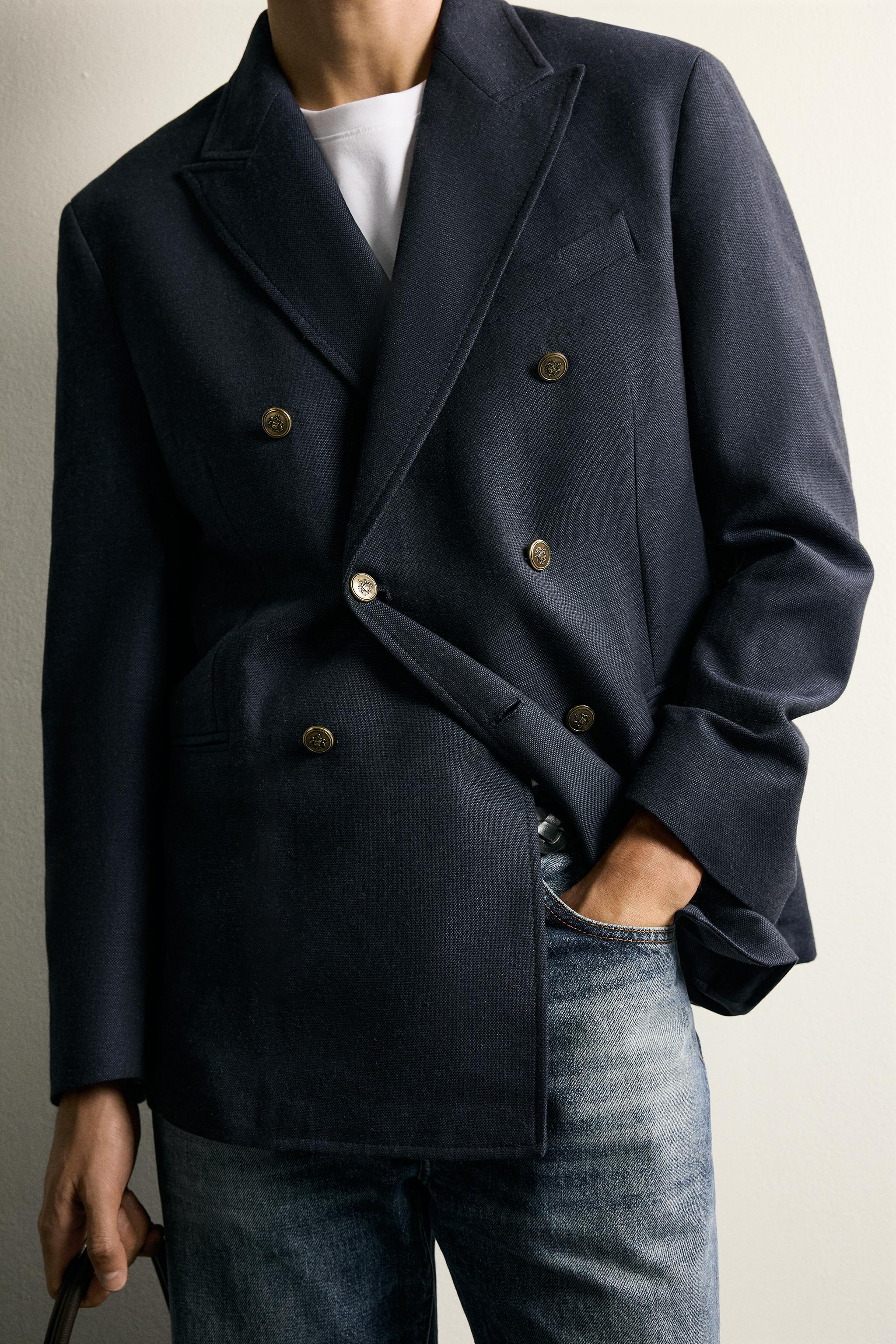 REGULAR FIT DOUBLE BREASTED BLAZER